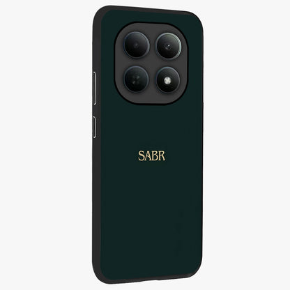Sabr Minimal Patience Glass Case upright view showcasing calm minimalist artwork with motivational patience theme.
