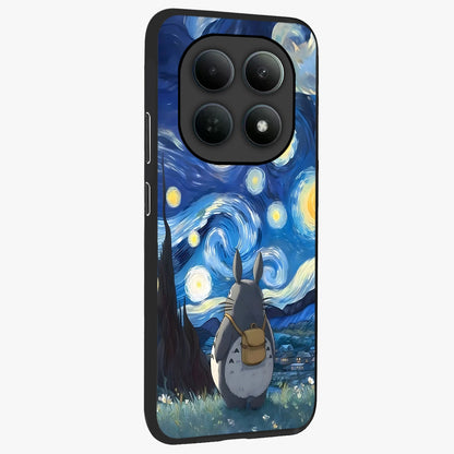 Totoro In Van Gogh Art Glass Case upright view showcasing creative character artwork with painterly artistic theme.