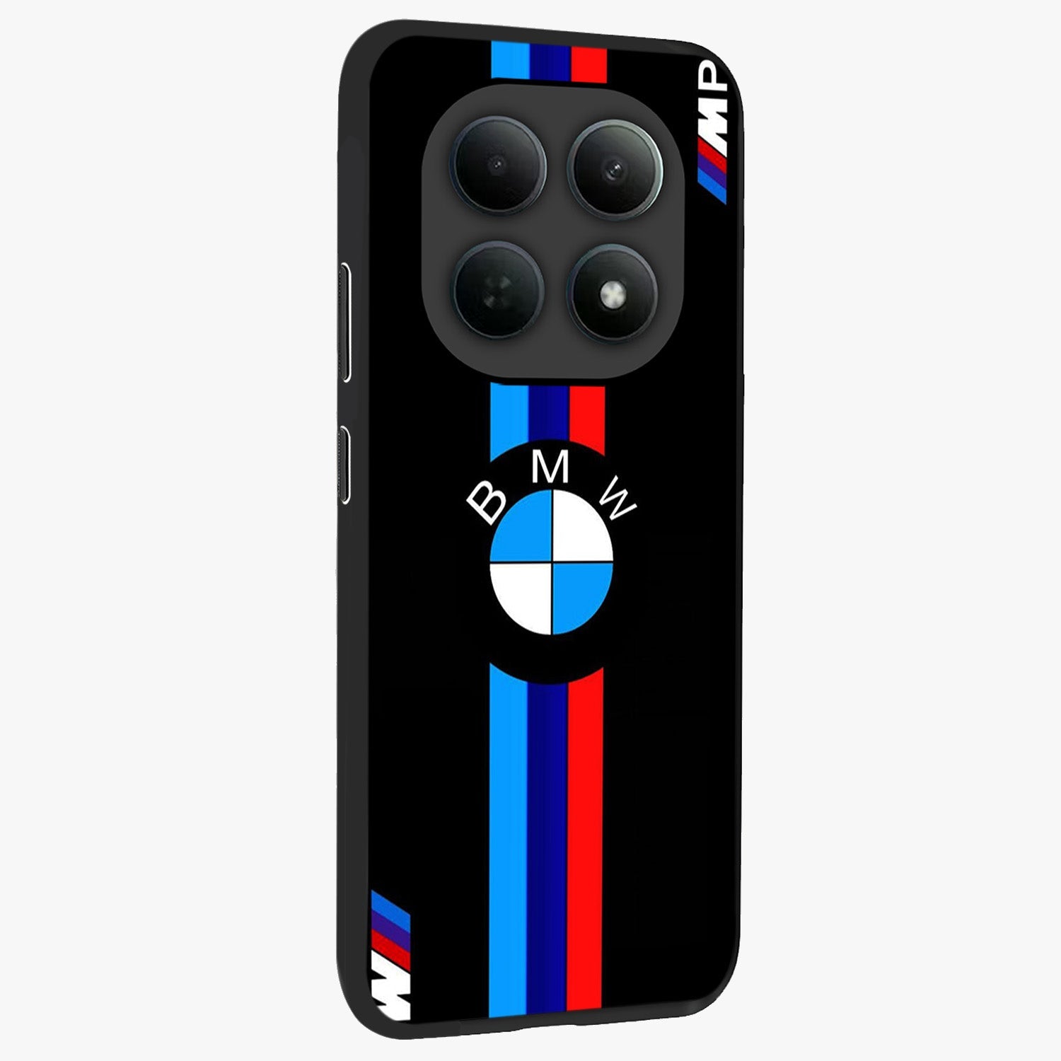 Turbo BMW Beast Glass Case upright view showcasing powerful car artwork with modern motorsport theme.