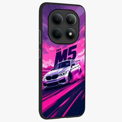 Velocity Drift Pulse Glass Case upright view showcasing powerful racing artwork with energetic motorsport theme.