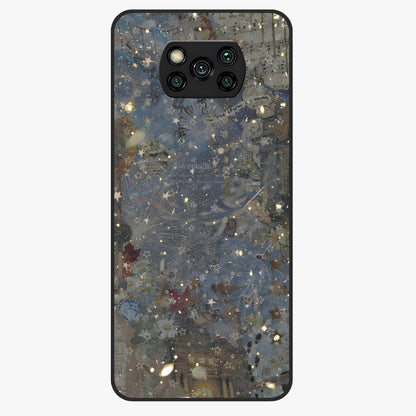 Aesthetic Astrolophia Glass Case showing flat back view with dreamy aesthetic design and glossy glass finish.