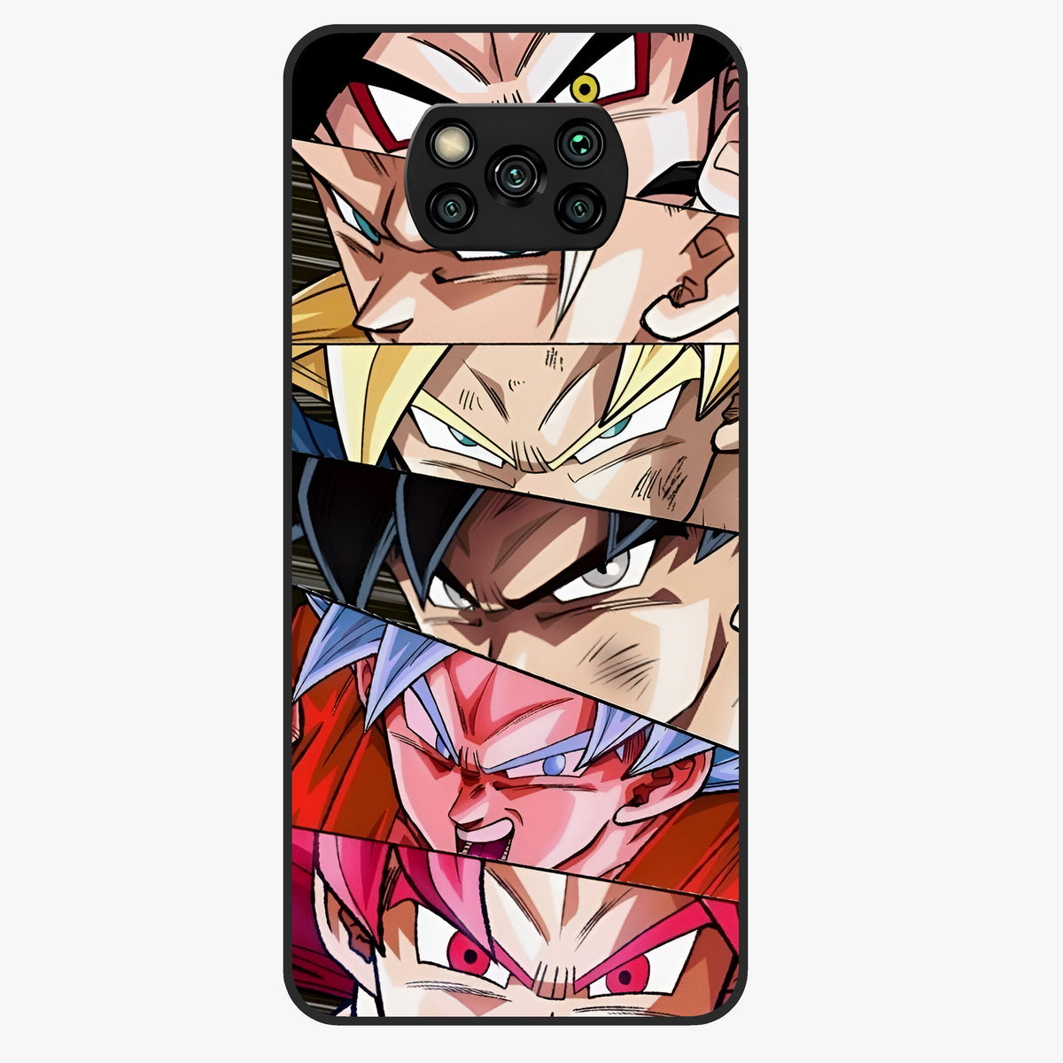 Anime Character Glass Case showing flat back view with vibrant anime artwork and glossy glass finish.