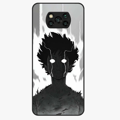 Awakened Inner Rage Glass Case showing flat back view with intense artistic artwork and glossy glass finish.