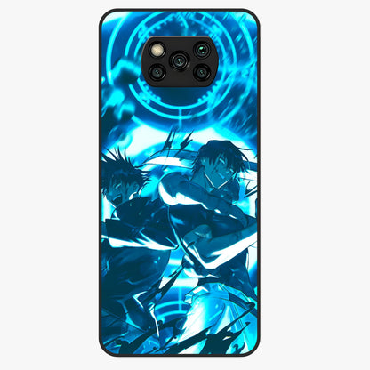 Cursed Energy Clash Glass Case showing flat back view with intense cursed energy artwork and glossy glass finish.