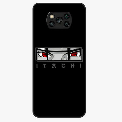 Scarlet Gaze Dominance Glass Case showing flat back view with striking red themed artwork and glossy glass finish.