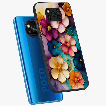 Artlyn Grace Flower Pattern Glass Case displayed in angled mockup highlighting delicate flower pattern design and smooth glass surface.