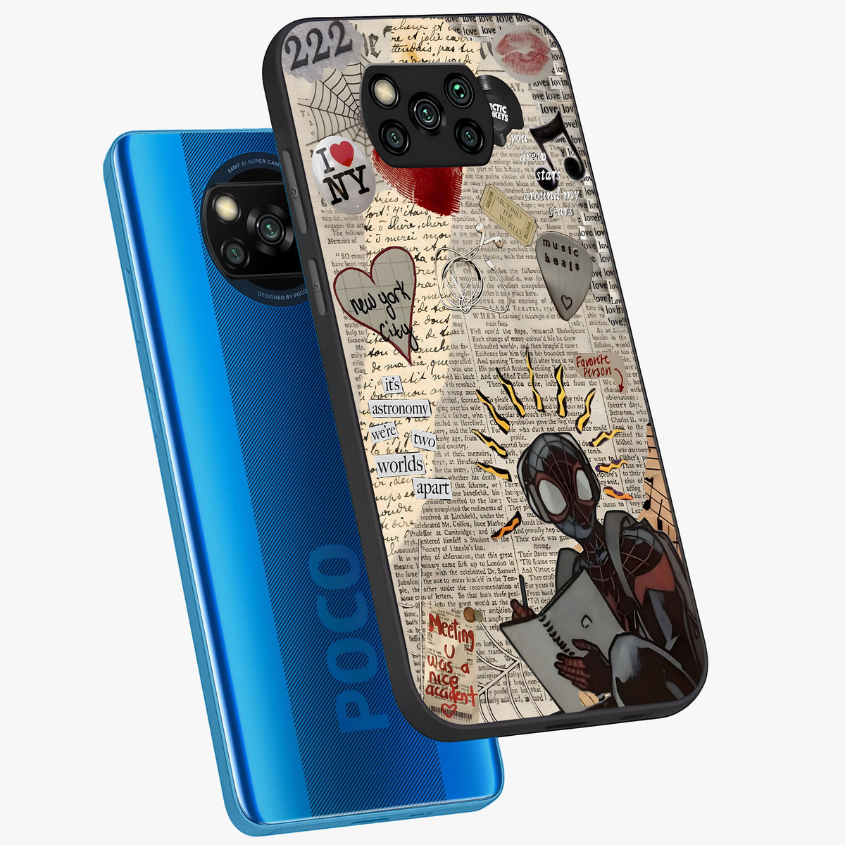 City Dream Sketch Glass Case displayed in angled mockup highlighting minimal city illustration with aesthetic sketch style.