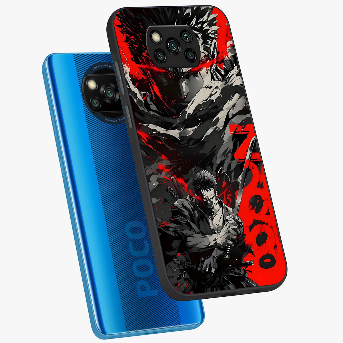 Demon Sword Resolve Glass Case displayed in angled mockup highlighting powerful demon sword illustration with dark fantasy aesthetic.