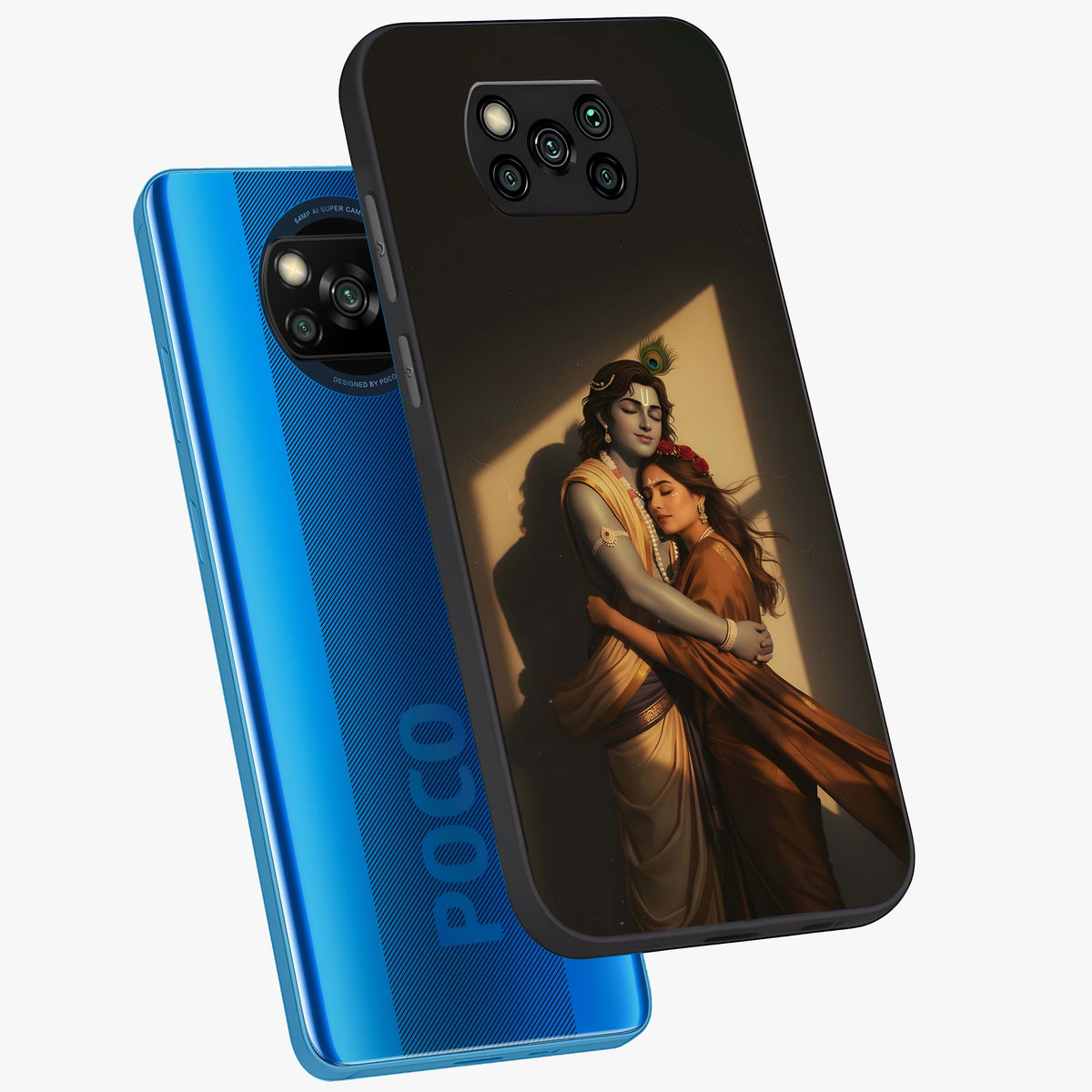 Divine Eternal Love Glass Case displayed in angled mockup highlighting elegant divine inspired design with peaceful aesthetic.