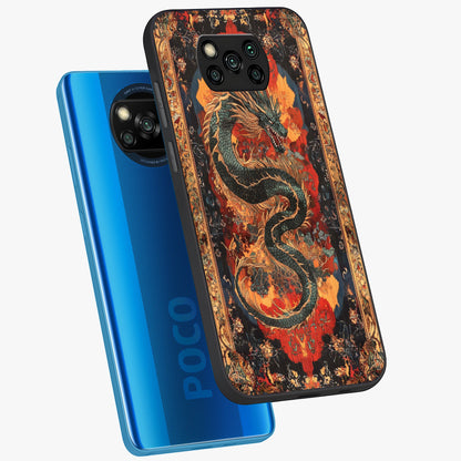Inferno Dragon Soul Glass Case displayed in angled mockup highlighting powerful dragon illustration with inferno aesthetic.