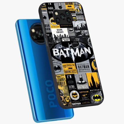 Knight Gotham Rise Glass Case displayed in angled mockup highlighting powerful knight silhouette design with dramatic aesthetic.