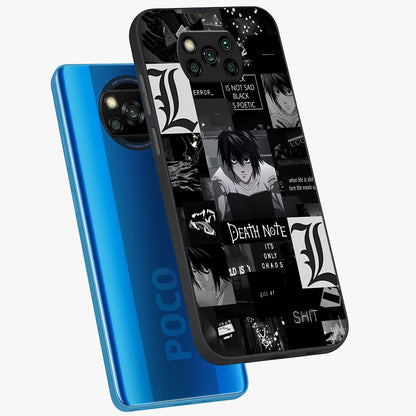 Midnight Chaos Mind Glass Case displayed in angled mockup highlighting chaotic artistic design with dramatic midnight aesthetic.