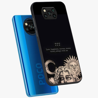 Mystic Victory Aura Glass Case displayed in angled mockup highlighting energetic aura design with bold mystical aesthetic.