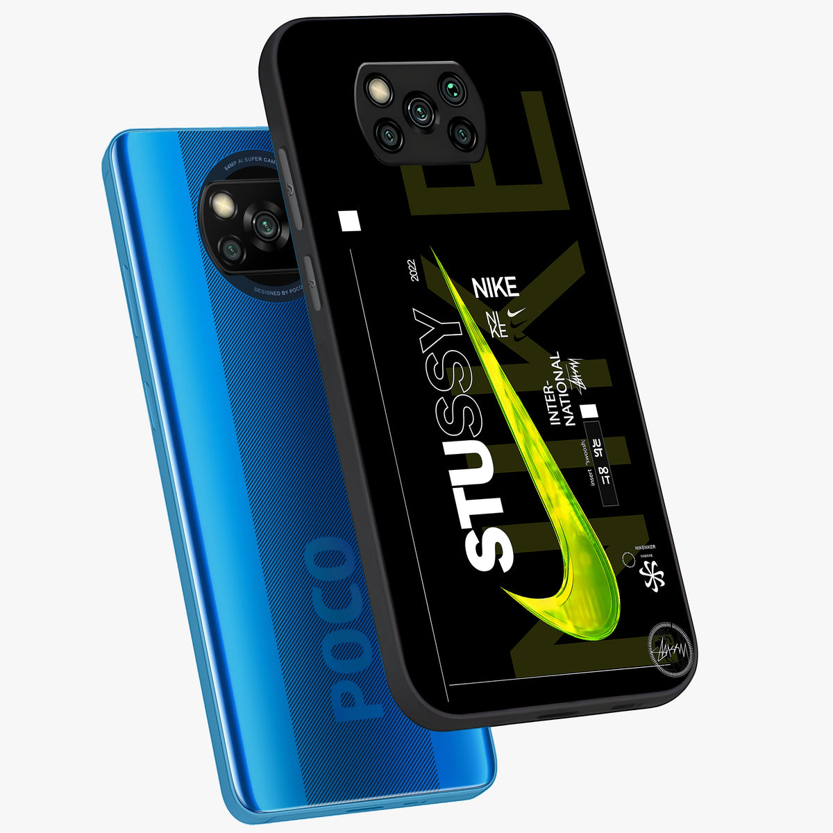 Neon Street Edition Glass Case displayed in angled mockup highlighting vibrant urban design with bold street aesthetic.