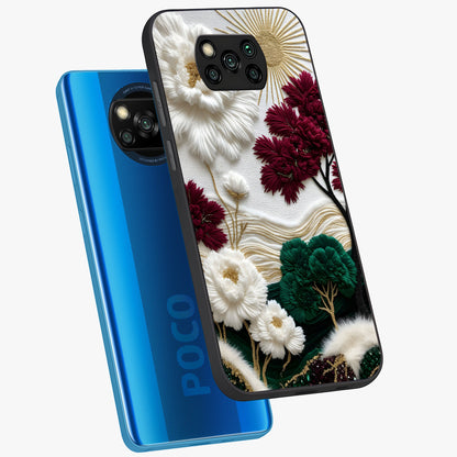 Radiant Bloom Elegance Glass Case displayed in angled mockup highlighting graceful floral design with radiant aesthetic style.