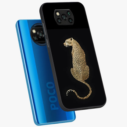 Regal Leopard Glass Case displayed in angled mockup highlighting powerful animal illustration with stylish wild aesthetic.