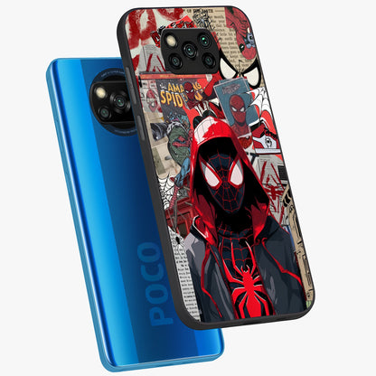 Spider Collage Street Glass Case displayed in angled mockup highlighting dynamic street style collage design with comic aesthetic.