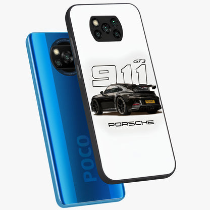 Turbo Legacy Icon Glass Case displayed in angled mockup highlighting dynamic automotive design with performance aesthetic.