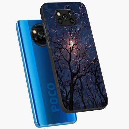 Twilight Sakura Serenade Glass Case displayed in angled mockup highlighting delicate sakura flower design with dreamy aesthetic.