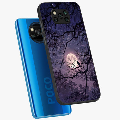 Whispering Moon Silence Glass Case displayed in angled mockup highlighting calm lunar design with dreamy night aesthetic.