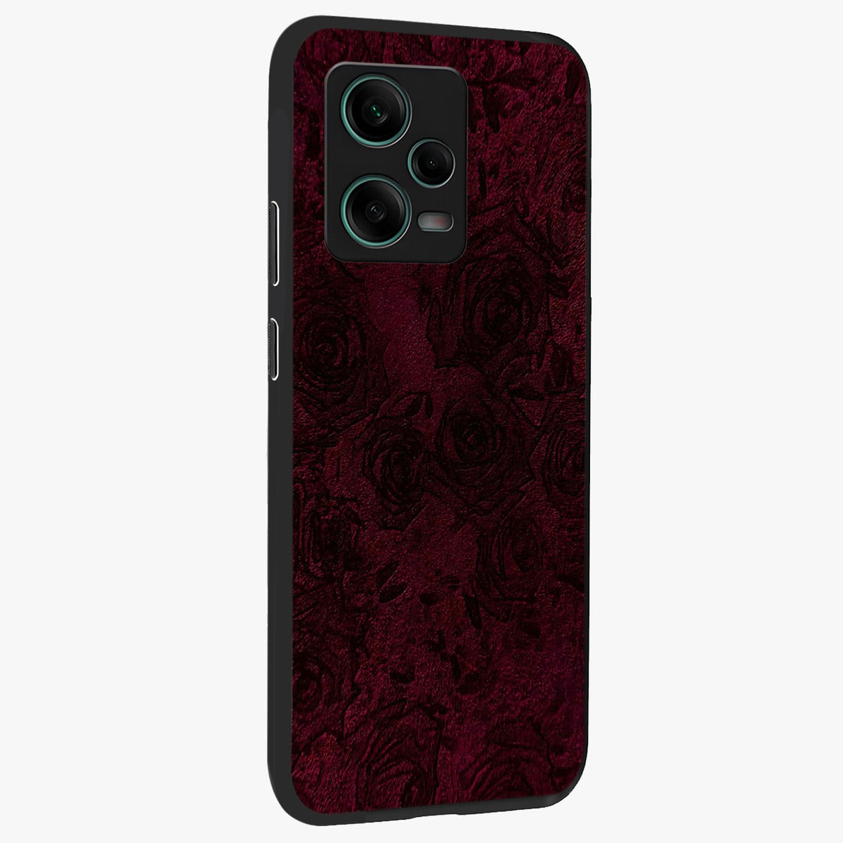 Crimson Fade Flow Glass Case displayed in angled mockup highlighting smooth gradient design with modern aesthetic style.
