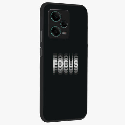 Focus Mode On Glass Case displayed in angled mockup highlighting clean minimal text artwork with modern aesthetic style.
