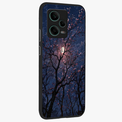 Twilight Sakura Serenade Glass Case displayed in angled mockup highlighting delicate sakura flower design with dreamy aesthetic.