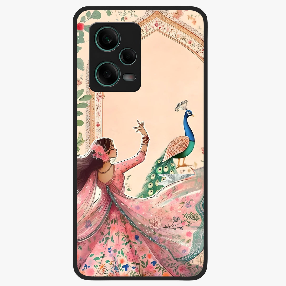 Royal Grace Muse Glass Case upright view showcasing stylish artistic artwork with sophisticated royal theme.