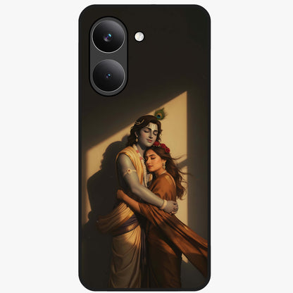 Divine Eternal Love Glass Case showing flat back view with spiritual love themed artwork and glossy glass finish.