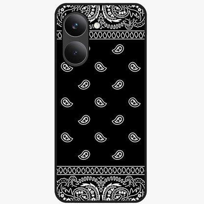 Retro Rebel Threads Glass Case showing flat back view with vintage street style artwork and glossy glass finish.