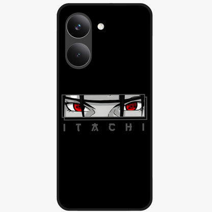 Scarlet Gaze Dominance Glass Case showing flat back view with striking red themed artwork and glossy glass finish.