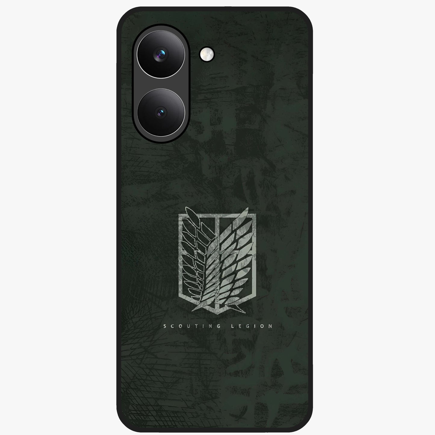 Wings Of Freedom Glass Case showing flat back view with symbolic wings artwork and glossy glass finish.