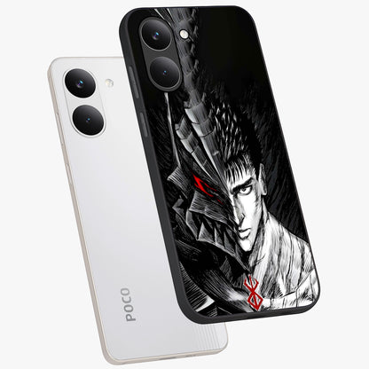 Berserker Blood Oath Glass Case displayed in angled mockup highlighting dark fantasy graphic design and powerful theme.