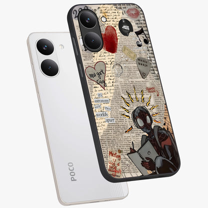 City Dream Sketch Glass Case displayed in angled mockup highlighting minimal city illustration with aesthetic sketch style.