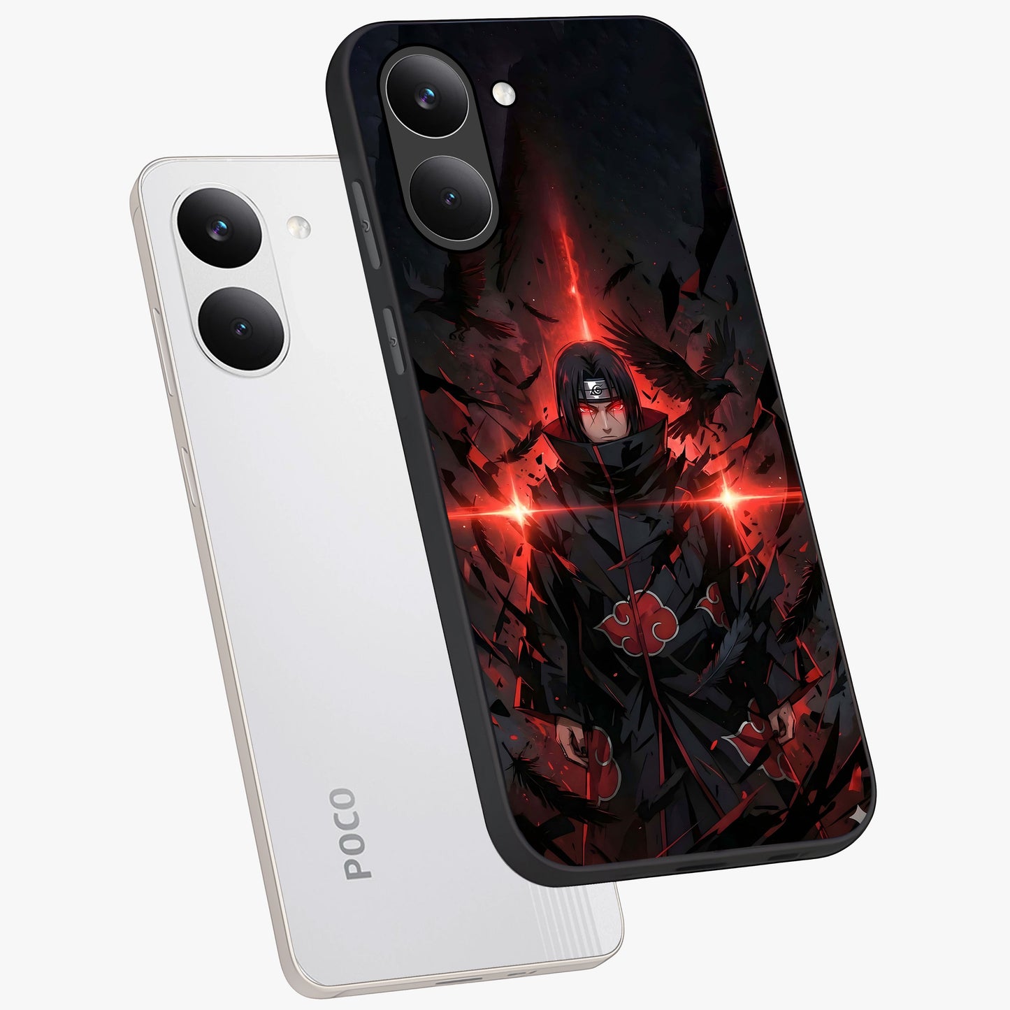 Focused Blade Discipline Glass Case displayed in angled mockup highlighting clean minimal text artwork with modern aesthetic style.