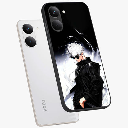 Limitless Shadow King Glass Case displayed in angled mockup highlighting dramatic dark hero design with intense aesthetic.