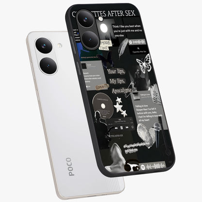 Midnight Love Echo Glass Case displayed in angled mockup highlighting elegant love inspired design with deep aesthetic style.