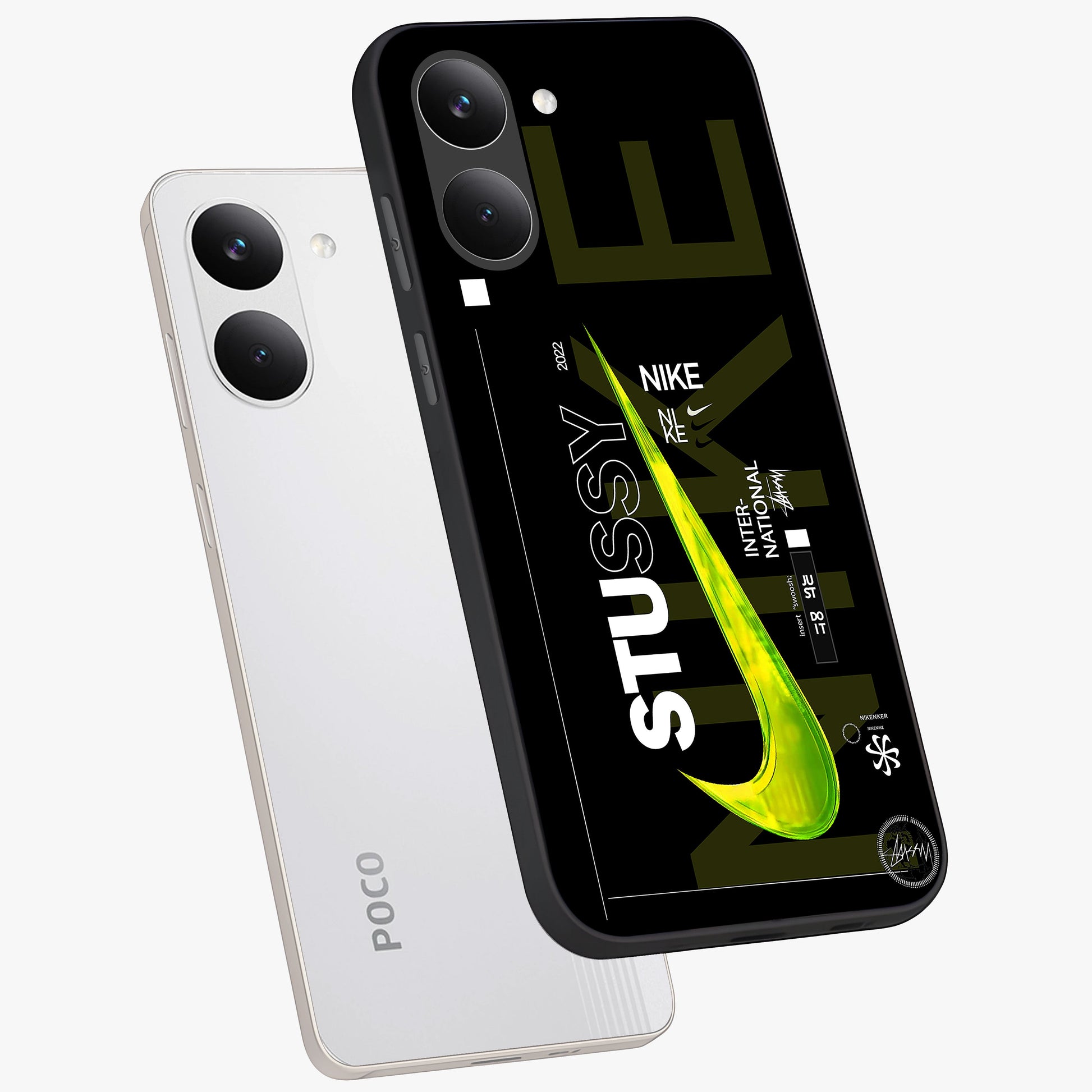 Neon Street Edition Glass Case displayed in angled mockup highlighting vibrant urban design with bold street aesthetic.