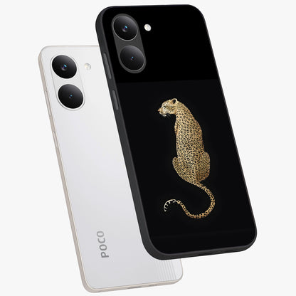 Regal Leopard Glass Case displayed in angled mockup highlighting powerful animal illustration with stylish wild aesthetic.