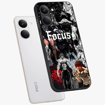 Relentless Power Focus Glass Case displayed in angled mockup highlighting bold statement design with modern aesthetic style.