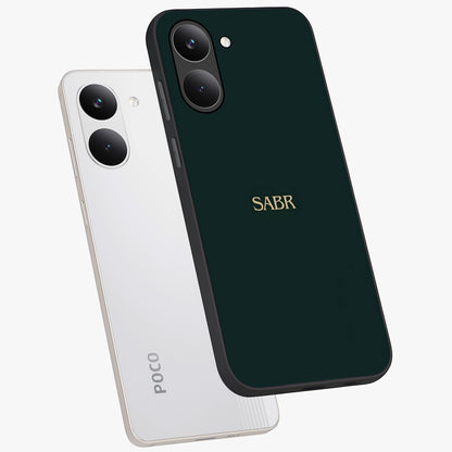 Sabr Minimal Patience Glass Case displayed in angled mockup highlighting simple inspirational design with clean aesthetic style.