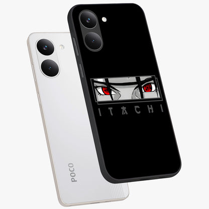 Scarlet Gaze Dominance Glass Case displayed in angled mockup highlighting intense visual design with bold scarlet aesthetic.