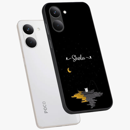 Silent Night Row Glass Case displayed in angled mockup highlighting peaceful evening design with dreamy night aesthetic.
