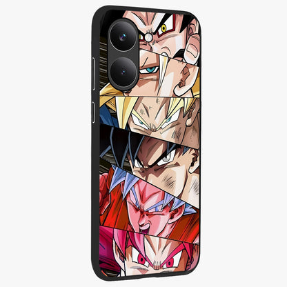 Anime Character Glass Case upright view showcasing expressive anime artwork with bold graphic style.