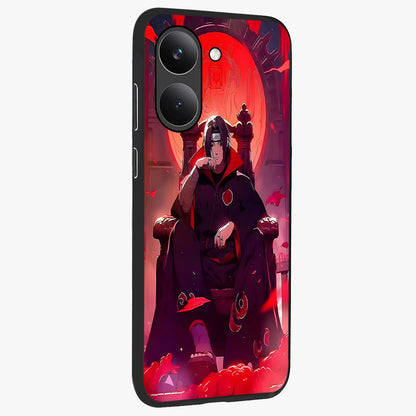 Blood Moon Sovereign Glass Case upright view showcasing powerful moon inspired artwork with cosmic aesthetic style.