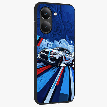 Drift Power Rush Glass Case upright view showcasing high speed racing artwork with bold automotive theme.