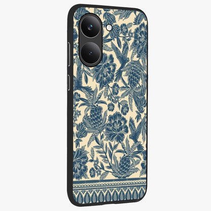 Heirloom Wild Bloom Glass Case upright view showcasing delicate wildflower artwork with timeless floral theme.