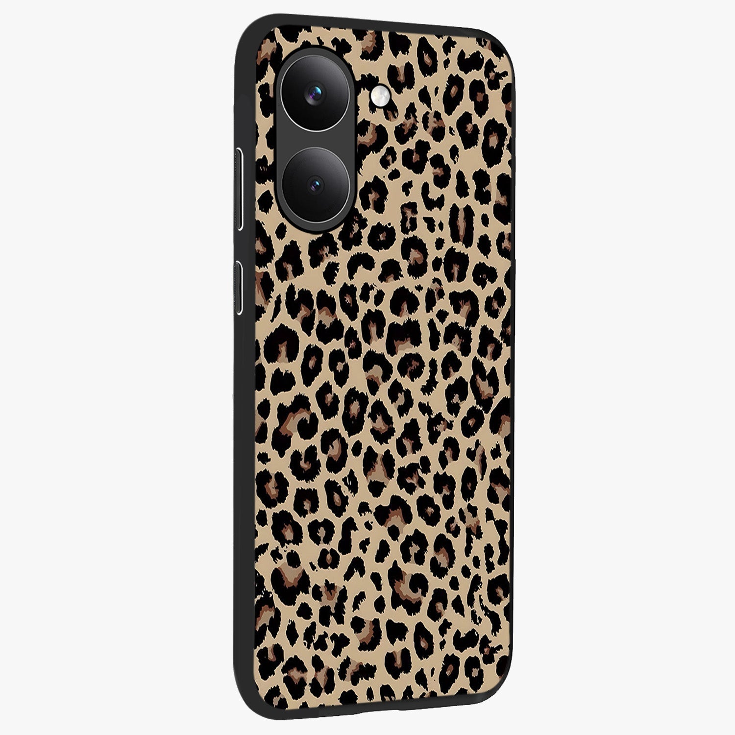Savage Chic Pattern Glass Case upright view showcasing trendy decorative artwork with edgy fashion theme.