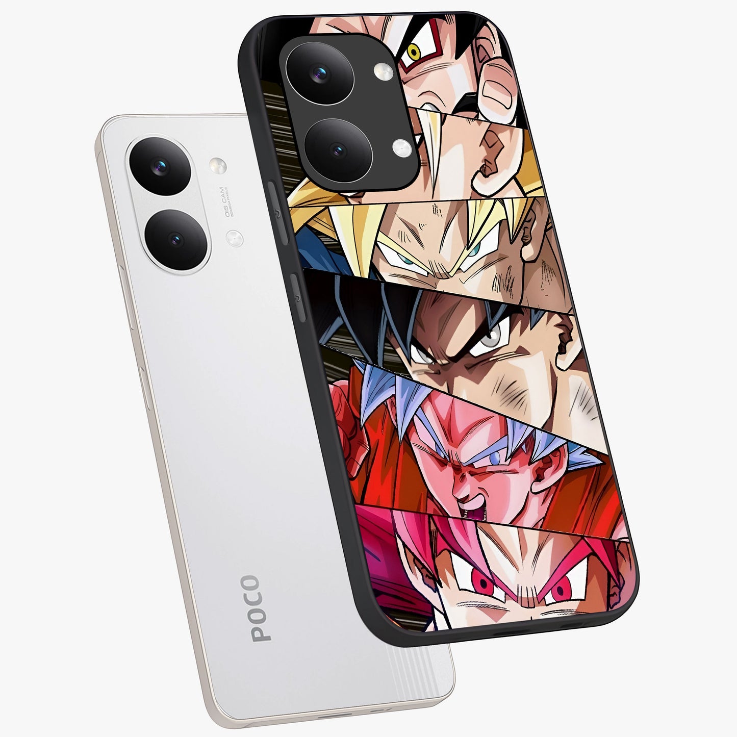 Anime Character Glass Case displayed in angled mockup highlighting colorful anime character illustration.