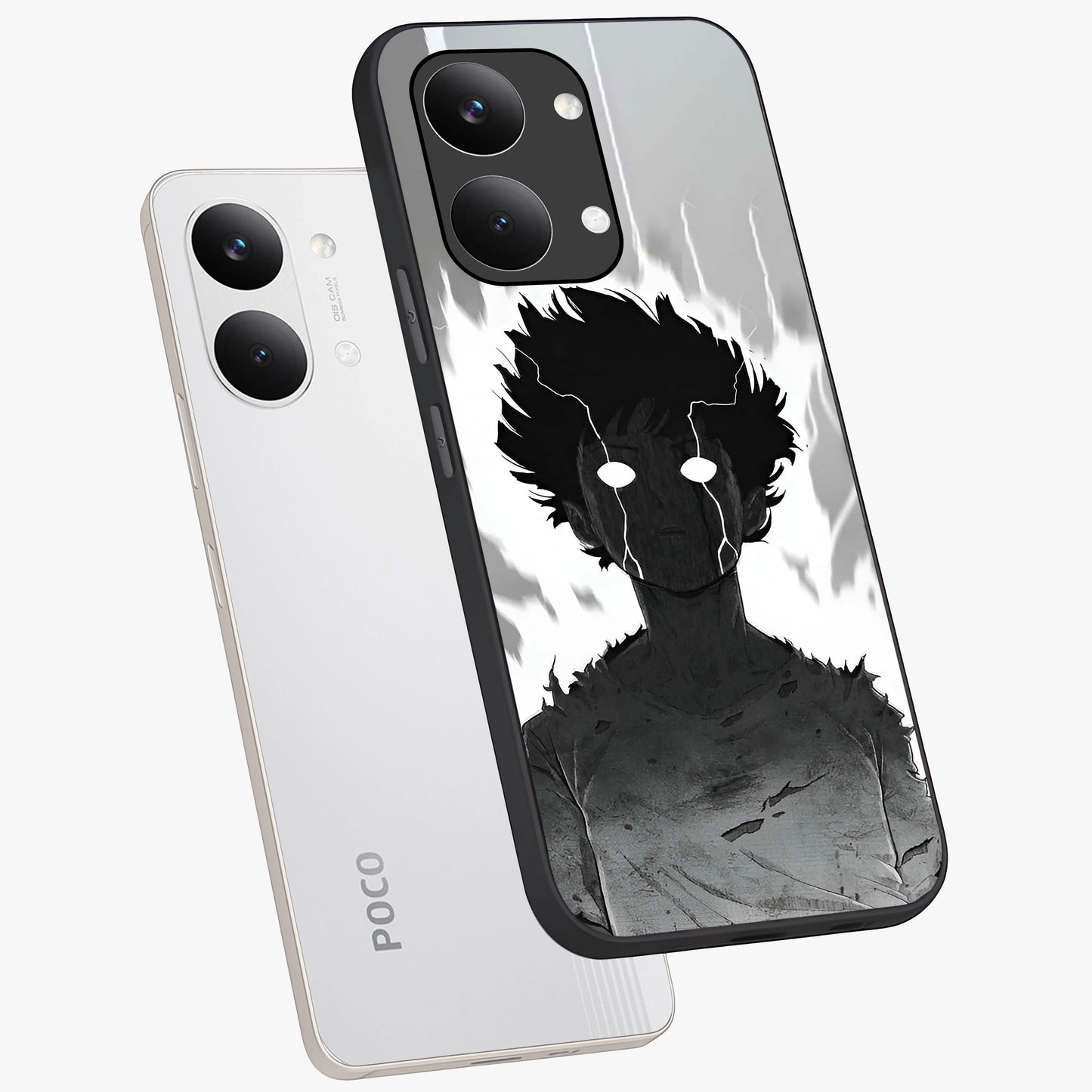 Awakened Inner Rage Glass Case displayed in angled mockup highlighting powerful graphic design and bold artistic theme.